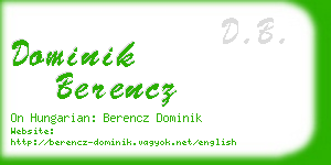 dominik berencz business card